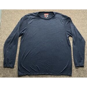 Karbon Shirt Men's XL Blue Merino Wool Base Layer Lightweight Crew Crewneck